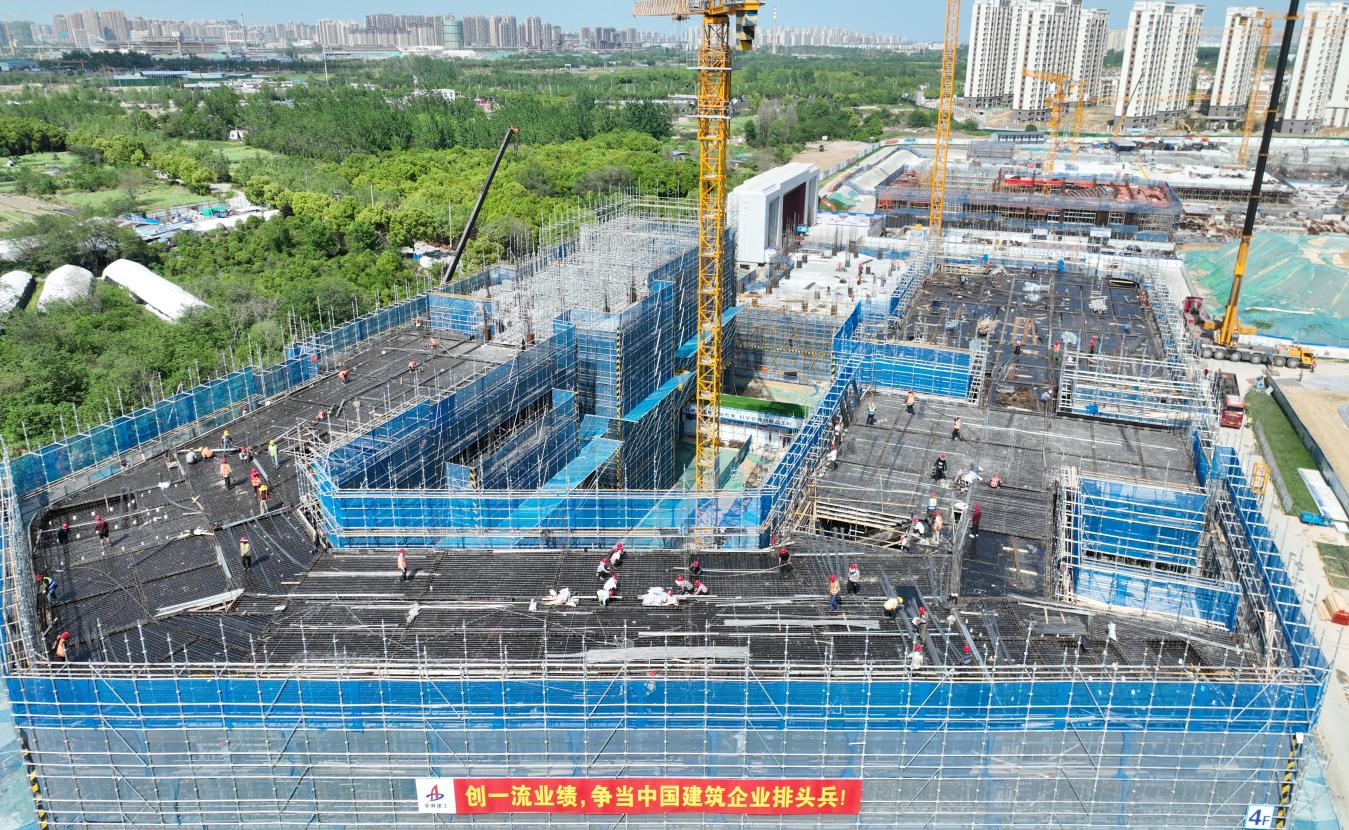 安徽三建合肥一中淝河校區(qū)項目。安徽建工集團供圖